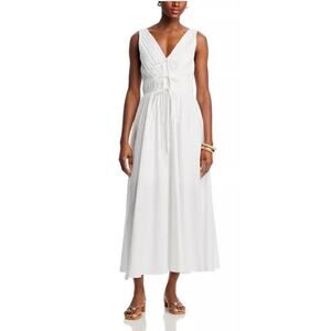 Moon River Tuckernuck Maxi Summer Graduation Dress White Size Large NEW